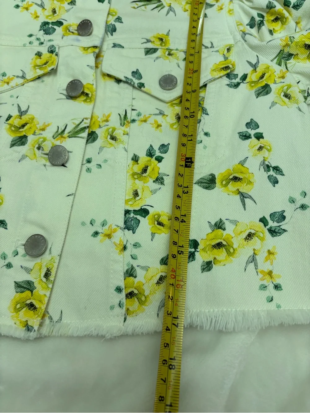 Alice + Olivia Lana Floral Puff Sleeve Cropped  Jacket small butter Yellow flawd